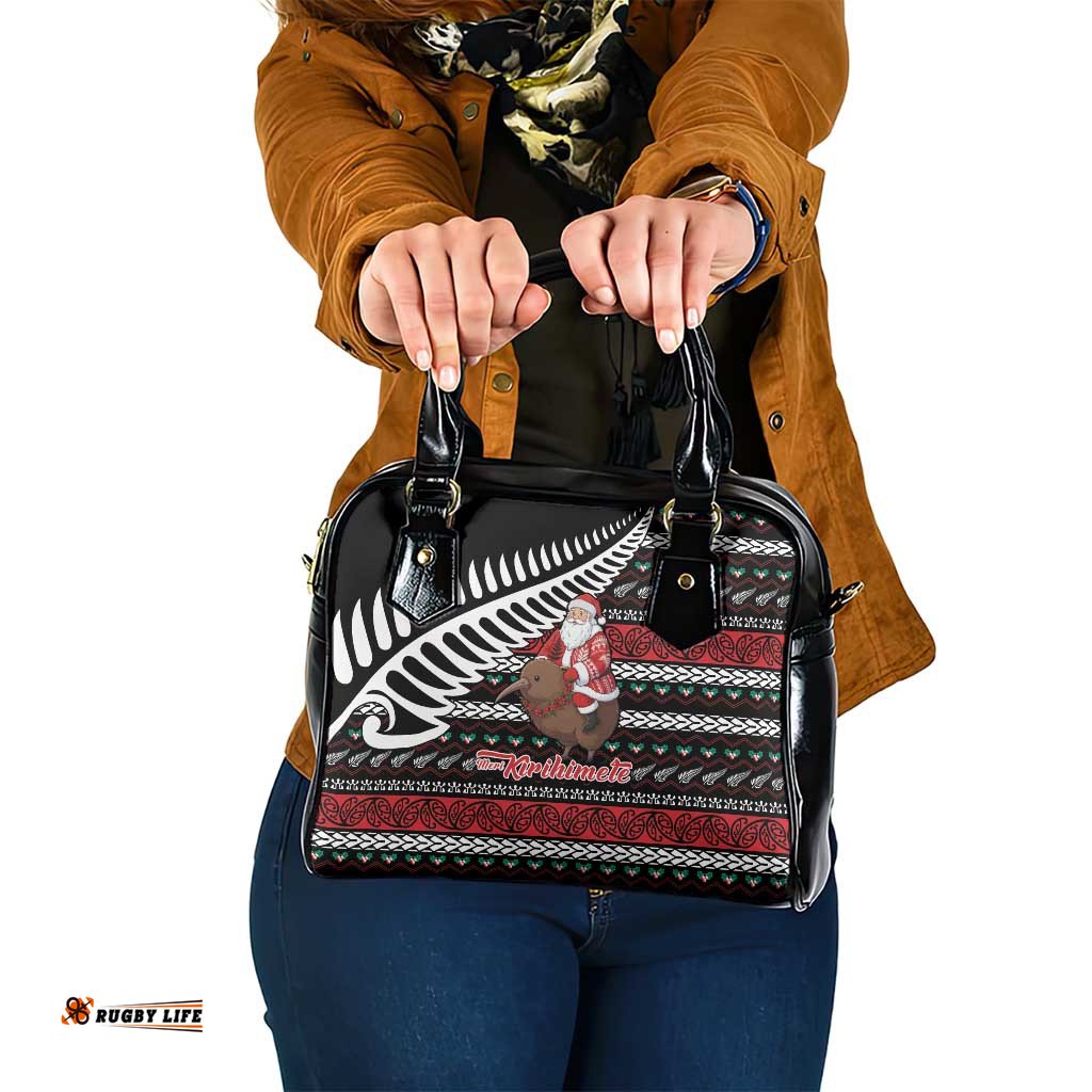 New Zealand Kiwi Santa Christmas Shoulder Handbag He Wairua Kirihimete LT9