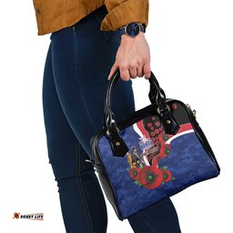 North Kangaroos ANZAC Personalised Shoulder Handbag Lest We Forget Poppy Camo LT9