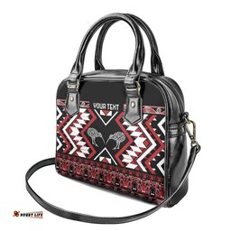 Personalised Taniko Motifs Aotearoa Shoulder Handbag Waitangi Kowhaiwhai Kiwi LT7
