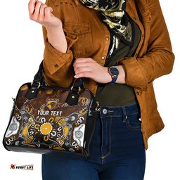 Personalized Hawthorn Hawks Shoulder Handbag Aboriginal Dot Painting Graffiti Style TS04