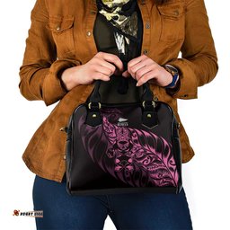 New Zealand Lawn Bowls Shoulder Handbag Pink Maori Warrior Tribal Silver Fern LT9