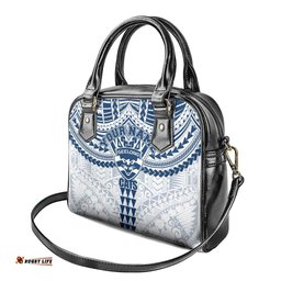 Personalized Geelong Cats Shoulder Handbag Polynesian Tribal Pattern Heritage Football TS04