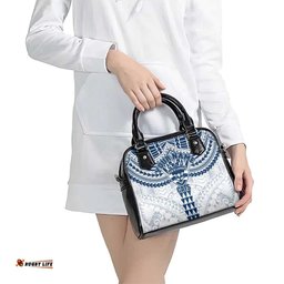 Personalized Geelong Cats Shoulder Handbag Polynesian Tribal Pattern Heritage Football TS04