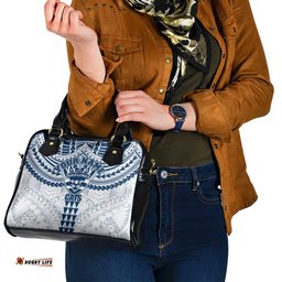Personalized Geelong Cats Shoulder Handbag Polynesian Tribal Pattern Heritage Football TS04