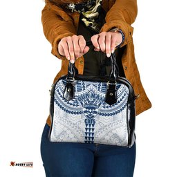 Personalized Geelong Cats Shoulder Handbag Polynesian Tribal Pattern Heritage Football TS04