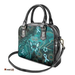 Ovarian Cancer Awareness Shoulder Handbag This Is What A Fighter Looks Like DT05