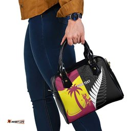 New Zealand and West Indies Cricket Custom Shoulder Handbag Black Cap Windies Together LT14