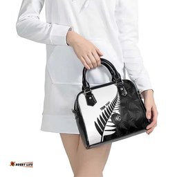 New Zealand Lawn Bowls Custom Shoulder Handbag Aotearoa Silver Fern LT14