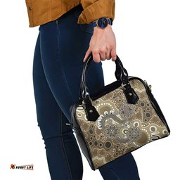 Personalised NAIDOC Week 50 Years Deadly Always Shoulder Handbag Brown Aboriginal Artwork Dot Painting LT9