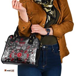 Personalized Essendon Bombers Shoulder Handbag Aboriginal Dot Painting Graffiti Style TS04