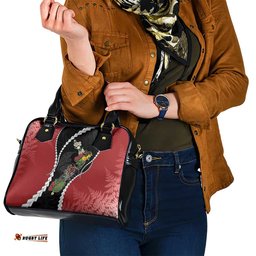 New Zealand Christmas Shoulder Handbag Flora Map with Birds LT7