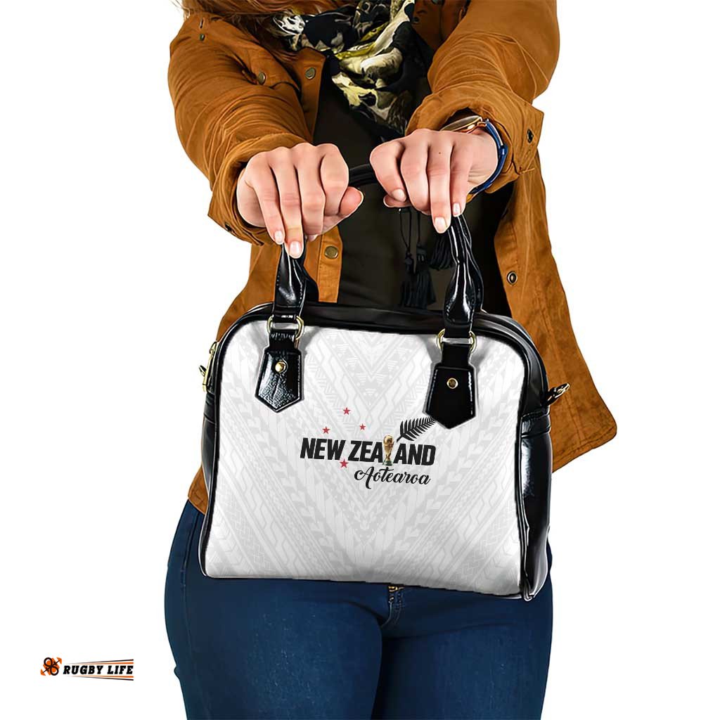 Football New Zealand Shoulder Handbag Aotearoa United White Version LT01