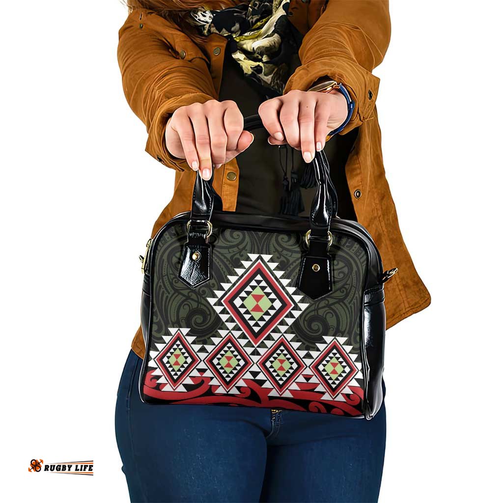 Kia Ora Aotearoa Shoulder Handbag 2025 Pasifika Maori Taniko Motifs LT14