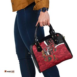 Essendon Bombers ANZAC Personalised Shoulder Handbag Lest We Forget Poppy Camo LT9
