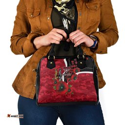 Essendon Bombers ANZAC Personalised Shoulder Handbag Lest We Forget Poppy Camo LT9