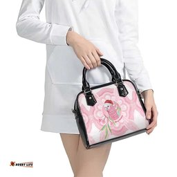Funny Pink Galah Australia Christmas Shoulder Handbag Eucalyptus Blossoms Aboriginal Art LT14