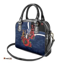 Geelong Cats ANZAC Personalised Shoulder Handbag Lest We Forget Poppy Camo LT9