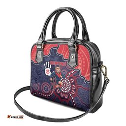 Demons Football Shoulder Handbag Aboriginal Dot Art Pattern DT05