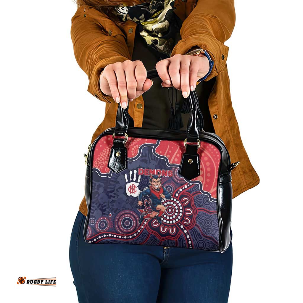 Demons Football Shoulder Handbag Aboriginal Dot Art Pattern DT05
