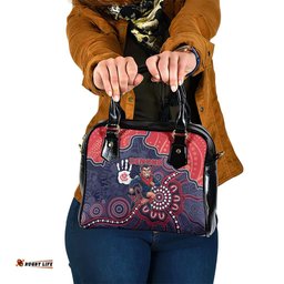 Demons Football Shoulder Handbag Aboriginal Dot Art Pattern DT05