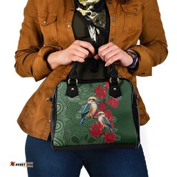 Kokaburra and Waratah Shoulder Handbag Aboriginal Art LT9
