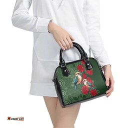 Kokaburra and Waratah Shoulder Handbag Aboriginal Art LT9