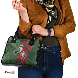 Kokaburra and Waratah Shoulder Handbag Aboriginal Art LT9