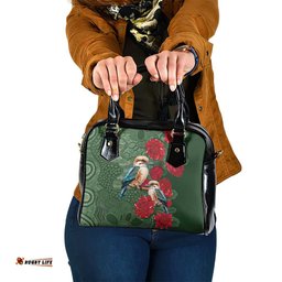 Kokaburra and Waratah Shoulder Handbag Aboriginal Art LT9
