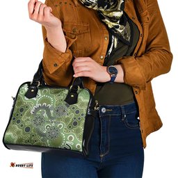 Personalised NAIDOC Week 50 Years Deadly Always Shoulder Handbag Green Aboriginal Artwork Dot Painting LT9