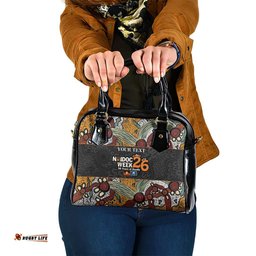 Personalised NAIDOC Deadly 50 Years Shoulder Handbag Minimalist Aboriginal Art LT9