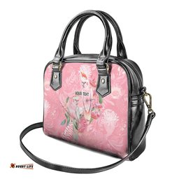 Personalised Galah Cockatoo Eucalyptus Flowers Shoulder Handbag Australian Breast Cancer Spirit LT9
