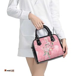 Personalised Galah Cockatoo Eucalyptus Flowers Shoulder Handbag Australian Breast Cancer Spirit LT9
