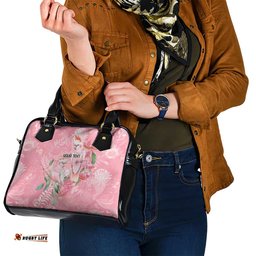 Personalised Galah Cockatoo Eucalyptus Flowers Shoulder Handbag Australian Breast Cancer Spirit LT9