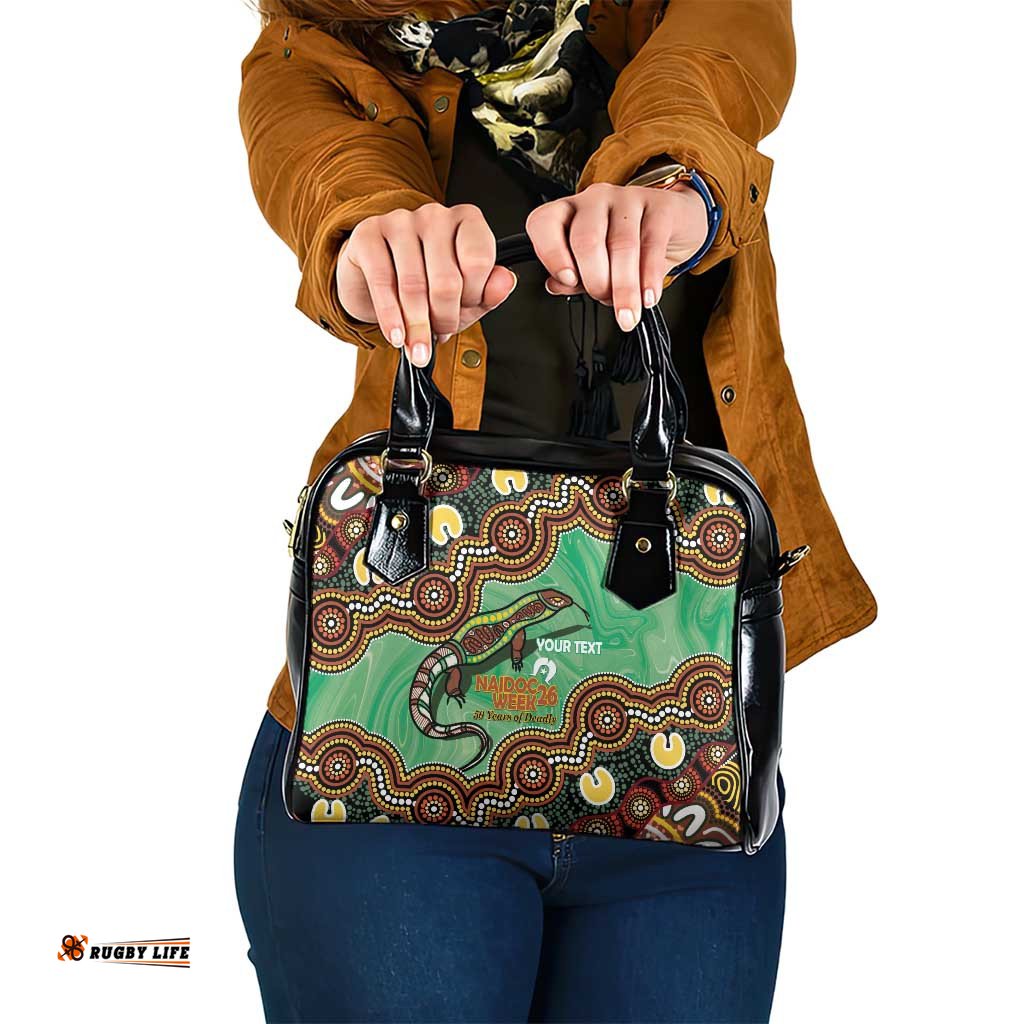 Personalised Australia Goanna NAIDOC Week 2026 Shoulder Handbag 50 Years of Deadly Aboriginal Art LT14