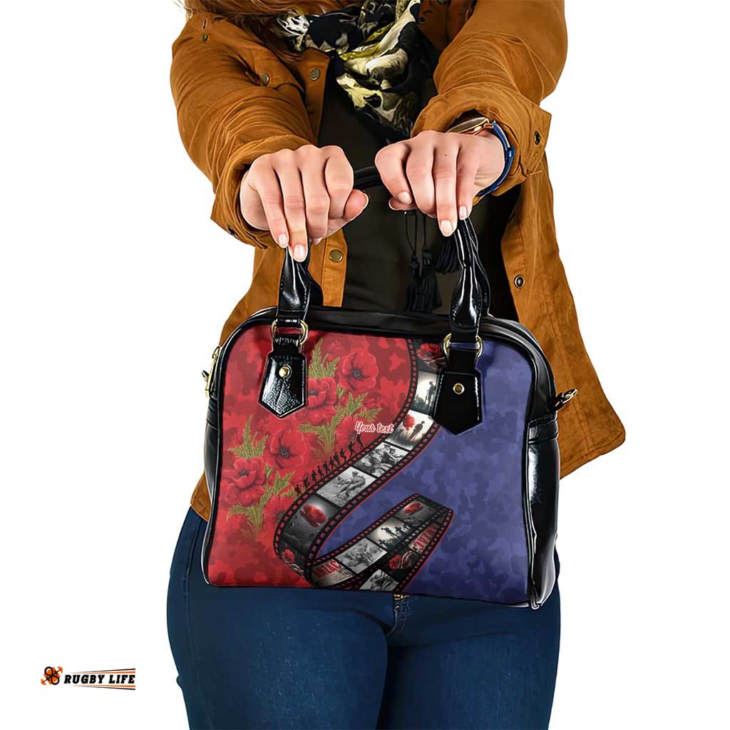 Personalised ANZAC Spirit 1915-2026 Filmstrip Tribute Shoulder Handbag Lest We Forget 25 April LT9