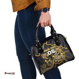 Custom Richmond Football Shoulder Handbag Aboriginal Dot Art Pattern DT05