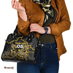 Custom Richmond Football Shoulder Handbag Aboriginal Dot Art Pattern DT05