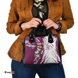 Personalized Manly Warringah Sea Eagles Shoulder Handbag Dynamic Lightning Mascot Rugby Australia TS04
