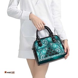 Matariki New Zealand Shoulder Handbag NZ Niho Taniwha Maori New Year Cyan Galaxy LT14