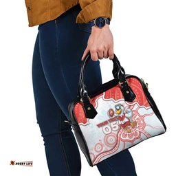 Custom Swans Football Shoulder Handbag Aboriginal Dot Art Pattern DT05