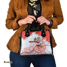 Custom Swans Football Shoulder Handbag Aboriginal Dot Art Pattern DT05