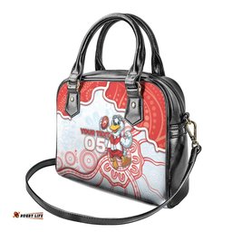 Custom Swans Football Shoulder Handbag Aboriginal Dot Art Pattern DT05