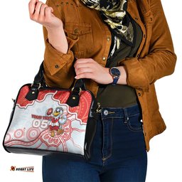 Custom Swans Football Shoulder Handbag Aboriginal Dot Art Pattern DT05