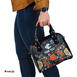 Personalized Carlton Blues Shoulder Handbag Aboriginal Dot Painting Graffiti Style TS04