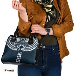 Personalized Carlton Blues Shoulder Handbag Polynesian Tribal Pattern Heritage Football TS04