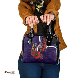 Fremantle Dockers ANZAC Personalised Shoulder Handbag Lest We Forget Poppy Camo LT9