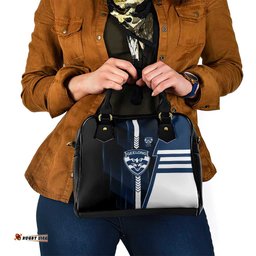 Geelong Cats Shoulder Handbag Modern Geometric Sports Graphic Style TS04