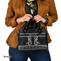 Kia Ora New Zealand Shoulder Handbag Maori Language Week Pango Taniko Motif LT14