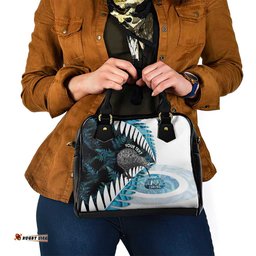 New Zealand Silver Fern Curling Personalised Shoulder Handbag Aotearoa Kiwi Ponga Paua Shell Version LT14