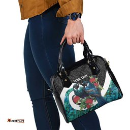 Personalised Valentine's Day New Zealand Shoulder Handbag Tui Bird Couple Kowhaiwhai Mix Pohutukawa LT14